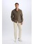 Modern Fit Polo Yaka Dokuma Uzun Kollu Gömlek D7246AX25SP 2