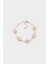 Kadın Beyaz Çiçekli Gold Bileklik E8318AXNS 1