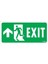 Exit Yukarı Sol Ok Işaretli Uyarı Levhası 17,5X25 KOD:956 1