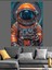 Turuncu Astronot Dekoratif Kanvas - Mdf Ahşap Tablo 2