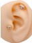 Cerrrahi Çelik Zirkon Taşlı Kitty (Minnoş Kedi) Kıkırdak Tragus Helix Piercing (1 Adet) 1