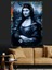 Mona Lisa Fan Art Dekoratif Kanvas - Mdf Ahşap Tablo 3