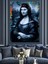 Mona Lisa Fan Art Dekoratif Kanvas - Mdf Ahşap Tablo 4