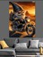 Motorcu Cüce Dekoratif Kanvas - Mdf Ahşap Tablo 2