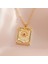 Gold Çelik Tarot Simgeli Kadın Kolyesi 3