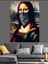 Mona Lisa Fan Art Dekoratif Kanvas - Mdf Ahşap Tablo 4
