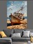 Eski Balıkçı Teknesi Dekoratif Kanvas - Mdf Ahşap Tablo 1