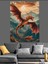Uçan Ejderha Dekoratif Kanvas - Mdf Ahşap Tablo 1