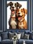 Dost Köpekler Dekoratif Kanvas - Mdf Ahşap Tablo 1