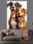 Dost Köpekler Dekoratif Kanvas - Mdf Ahşap Tablo 3