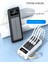 30000mah Güneş Enerjili 2USB MİKRO Lightning ıPhone Type-c Kablolu Powerbank Taşınabilir Batarya 5