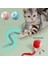 Kedi Oyuncağı Topu Kuyruklu Otomatik Yuvarlanan Top, Hareketli Kuyruk, USB Şarjlı, LED Işıklı, 3 Oyun Modu, Evcil Hayvanlar 3