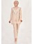106 By Coolest Butik Lina Keten Kumaş Taş Detaylı Tesettür 2li Takım 3