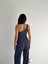 Asimetrik Crop Pantalon Ikili Takım - Lacivert 2