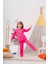4-7 Yaş Heroıne Çanta ve Maskeli Kız Çocuk Pijama Takımı Gül Kurusu 3