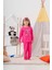 4-7 Yaş Heroıne Çanta ve Maskeli Kız Çocuk Pijama Takımı Gül Kurusu 4
