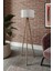 Krem Başlıklı Eskitme Ayaklı Tripod Lambader 2