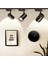 Siyah Kasa ve Günışığı 3 Adet 360 Derece Dönen LED Ray Spot Lamba 1 Metre Raylı Armatür 2