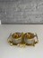 Luxury Gold Kelebekli 2li Tepsili Kase Sunumluk/çerezlik Altın 26X16X9 cm 1 Adet 5
