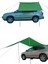 Luxury Car Tent Kamp Araç Yan Tente Gölgelik Katlanır Çok Amaçlı Araç Üstü Branda Piknik Plaj Çadırı 1 Adet 2
