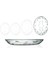 Luxury 1 Adet 33CM Oval Cam Salata Sunum Tabağı Sürgün Desenli 1 Adet 1