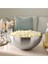 Luxury 2'li Paslanmaz Çelik Karıştırma Kabı Popcorn ve Salata Kasesi Çelik Servis Kabı 25CM-13LT 1 Adet 4