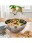 Luxury 2'li Paslanmaz Çelik Karıştırma Kabı Popcorn ve Salata Kasesi Çelik Servis Kabı 25CM-13LT 1 Adet 5