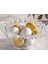 Luxury 1 Adet 8x4 cm Yuvarlak Cam Boncuk Kenarlı Çerez Draje Lokum Reçel Sunum Kasesi 1 Adet 2