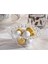 Luxury 1 Adet 8x4 cm Yuvarlak Cam Boncuk Kenarlı Çerez Draje Lokum Reçel Sunum Kasesi 1 Adet 3