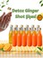 Luxury 12 Adet Damla Model Cam Ginger Shot Detox Şişesi Sızdırmaz Gold Metal Kapaklı Çok Amaçlı 50ML 1 Adet 1