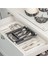 Luxury Çok Fonksiyonlu Çift Açılır Kaşıklık Çekmece Içi Ayarlanabilir Pratik 5 Bölmeli Organizer 1 Adet 1