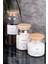 Luxury 3'lü 1300/800/500 ml Ahşap Kapaklı Çay&şeker&tuz Kavanozu Vakumlu Saklama Kabı 1 Adet 1