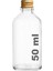 Luxury 0 - 499 ml 50 ml Metal Kapaklı Hediyelik Şişesi 50 cc Kolonya Koku Süs Küçük Cam Şişe 20 Adet Cam 1 1 Adet 4