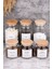 Luxury 3lü Ahşap Kapaklı Cam 1300ML Çay/şeker/tuz ve 3lü 500ML Filtrekahve/türkkahvesi/nescafe Kavanozu 1 Adet 1