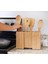 Luxury Ayarlanabilir 2+2 Bölmeli Doğal Ithal Bambu Kaşıklık Organizer Düzenleme Ürünü 1 Adet 1