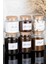 Luxury 6lı Ahşap Vakum Kapaklı Etiketli Çay Şeker Filtre Türk Kahvesi Süt Tozu Cam Kavanoz Seti 800-500 ml 1 Adet 1