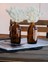 Luxury Kahverengi Amber Cam Şişe Şişesi Dekoratif Küçük Vazo 2X100ML Kapaksız(Çiçeksiz) 1 Adet 1