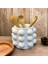 Luxury Küçük Bubble Kaşıklık Beyaz Beton 9 cm 1 Adet 1