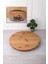 Luxury Bambu 360 Derece Dönen Yuvarlak Lüx Servis Sunum Tabağı Pizza Peynir Sunum Tahtası 31 cm 1 Adet 1