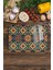 Luxury Cam Kesme Tahtası, Doğrama Tahtası, Etnik Boho Desen, Kalın ve Temperli Kırılmaz Cam, 21*30CM 1 Adet 1