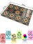 Luxury Cam Kesme Tahtası, Doğrama Tahtası, Etnik Boho Desen, Kalın ve Temperli Kırılmaz Cam, 21*30CM 1 Adet 2