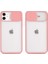 Apple iPhone 12 Mini ile Uyumlu Kılıf (5.4inç) Zore Lensi Kapak Sürgülü Kamera Lens Koruması Açık Pembe 2