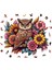- Ahşap Puzzle Yetişkinler Için - Çiçekli Baykuş Benzersiz Parçalı Puzzle - 300 Parça Ahşap Yapboz - Yapıştırıcı Folyo Dahil - Dekoratif Ahşap Puzzle - 29X33 cm - Wz-07 1
