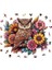 - Ahşap Puzzle Yetişkinler Için - Çiçekli Baykuş Benzersiz Parçalı Puzzle - 300 Parça Ahşap Yapboz - Yapıştırıcı Folyo Dahil - Dekoratif Ahşap Puzzle - 29X33 cm - Wz-07 2