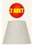 Krem Kumaş Lambader Başlık 2 Adet Konik Çap 35 cm LB830 1