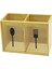 Luxury Knn 2 x Kare Bölmeli Ahşap Bambu Kaşıklık Şeff Pvc Pencereli 2 x 9X9CM Simurg 1094518 1 Adet 1