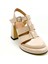 Bej Rugan Deri Platform Sandalet 3