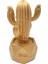 LED Işıklı Sevimli Kaktüs Dekoratif Masa Lambası Mini Biblo Gece Lambası-Gold (4172) 5