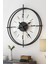 Siyah Deluxe Şeffaf Cam Orta Boy Iskandinav Modern Dekoratif Metal Duvar Saati 1