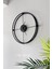 Iskandinav Xxl 75 cm Siyah, Ispanyol ve Iskandinav Tarzı Ferforje Metal Minimalist Duvar Saati 4